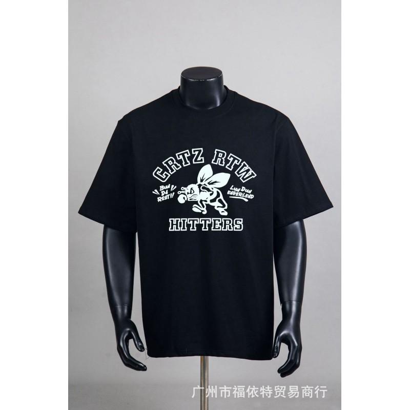 Corteiz Alcatraz Vintage Print T-Shirt Herren Damen Streetwear Lockerer Schnitt Kurzarm Tee