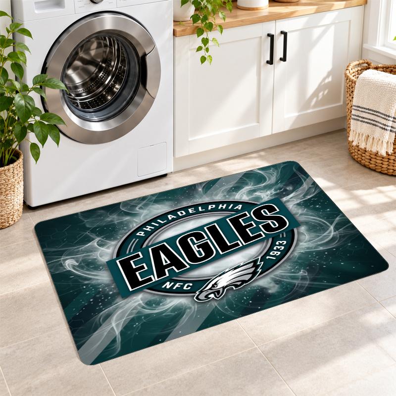 Flannel Kitchen Mat Philadelphia Eagles Soft Area Rug Non Slip Floor Carpet Home Decoration