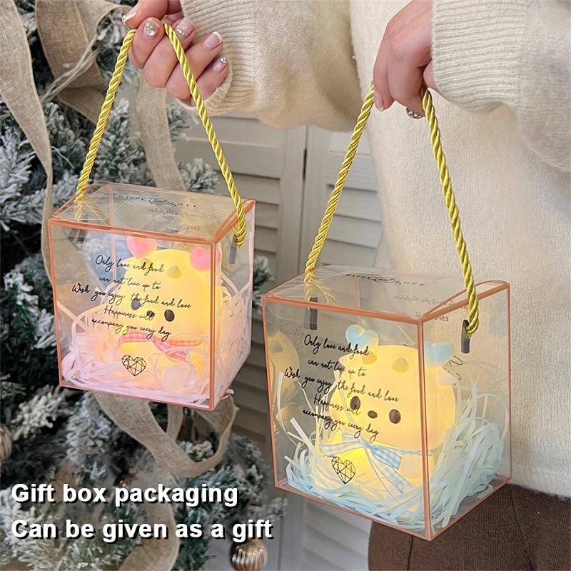 Children's gift: Little Dragon Man cartoon toy night light, LED light, cute, can be placed in the bedroom, office, etc