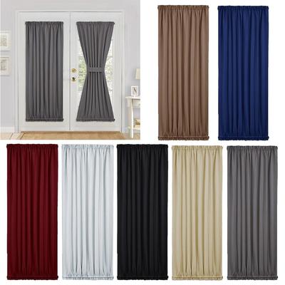 Blackout Window Curtains Polyester Door Panel Shade Curtain Thermal Insulation Drapes for Living Room