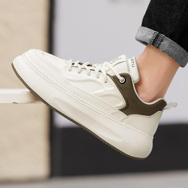 Lightweight Shock Absorption, Four-season Low-top Soft-soled Shock Absorption, Leather Sports Shoes, Casual Little White Board Shoes