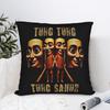 Italian Brainrot Tung Tung Tung Sahur  Square Pillow Cases  Cushion Cover Customized Zipper Decor Pillowcase for Home X