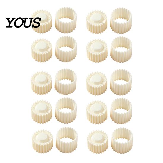 Easy Clean Baking Mold 2-in-1 Round Mooncake Mold, Double Ended Pastry Press with Scallop And Sandwich Maker Spiral Embossing for DIY Baking,
