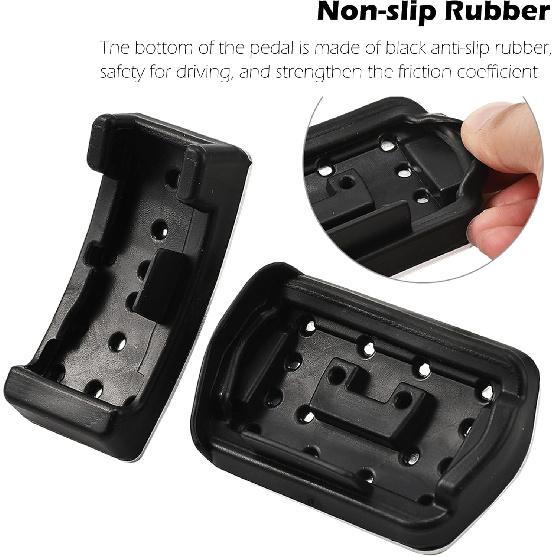 Car Aluminum Pedal Covers Non-Slip Foot Pedals Pads Brake Accelerator Pedal Covers Auto No Drilling Car Interior Accessories Replacement for Maverick