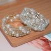 Fashion Rhinestone Pearl Multi-Layer Winding Bracelet Light Luxury Minority Exquisite Bracelet Multi-Row Rhinestones Fancy Women's Fashion