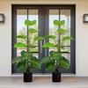 43" Artificial Palm Tree With 15 Green Leaves - Outdoor UV Resistant Artificial Plant For Various Room Types, Does Not Include Pot