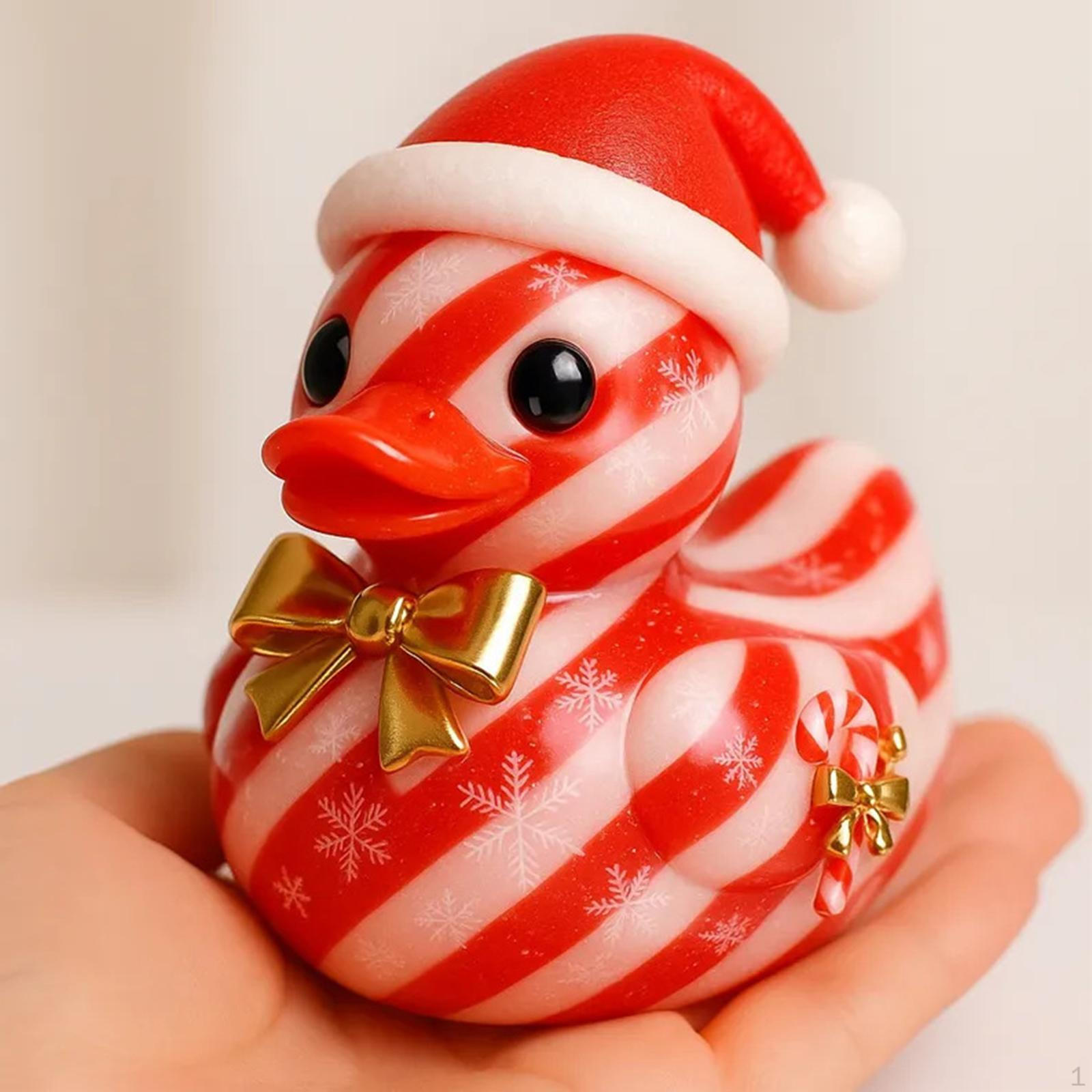 

3.15 Christmas Duck Resin Figurine Decoration Versatile Ornament Animal Sculpture for crutch