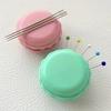 Macaron Color Cross Stitch Gadget Accessories Magnetic Needle Suction Box Needle Sharpener Small Box Storage Embroidery Needle Sewing Box
