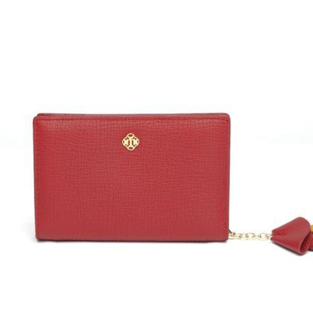 [Dot Mari eclaire] Starkes Preis-Leistungs-Verhältnis, sauberes natürliches Rindsleder, lässiges Damen-Mittelportemonnaie 210419