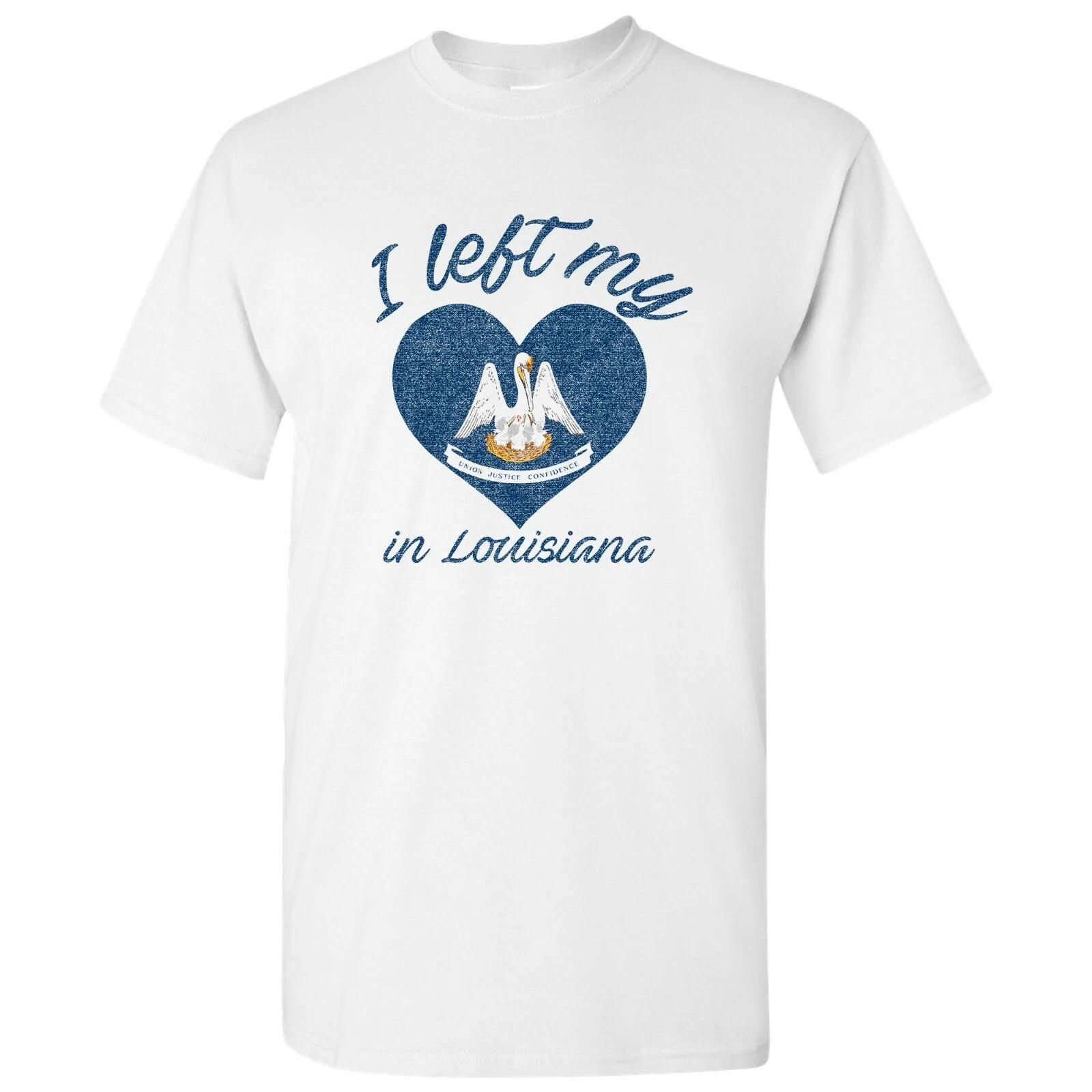 I Left My Heart In Louisiana - Hometown Pride T-Shirt - White S
