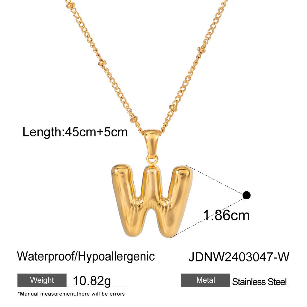 Stainless Steel Letter Necklace Pendant, High-end Collar Chain, Titanium Steel Jewelry for The Neck.