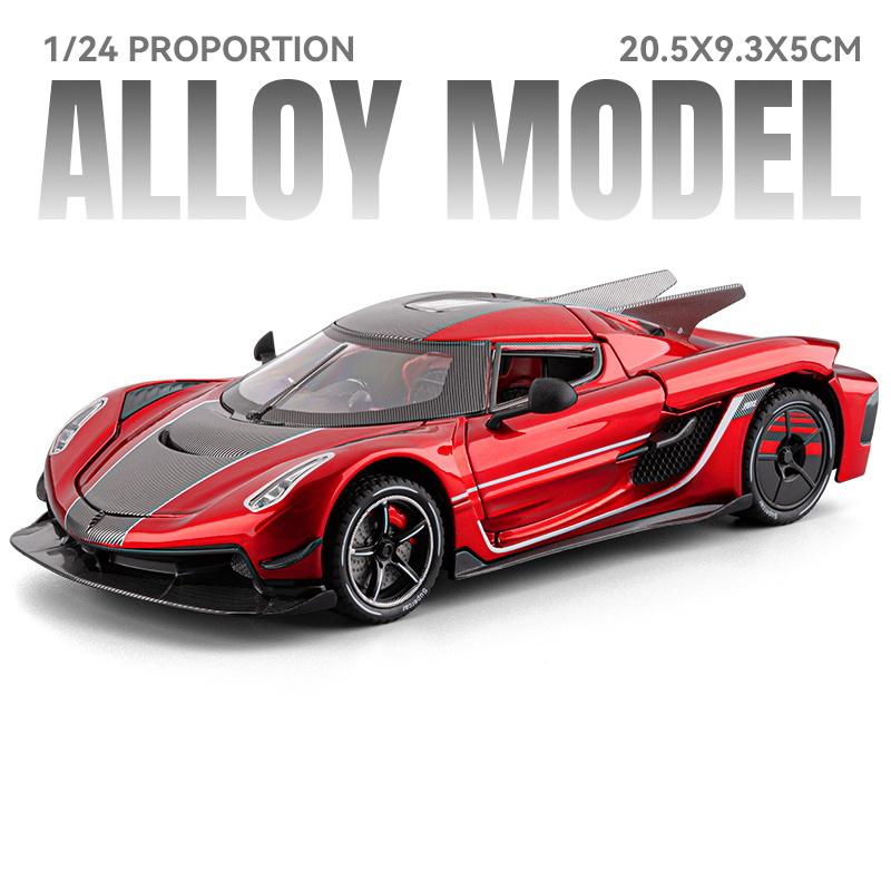 1:24 KNSG Jesko Absolut ONE 1 Gemera GT Supercar Alloy Metal Diecast Model Car Boy’s High Simulation Miniatures Holiday Present