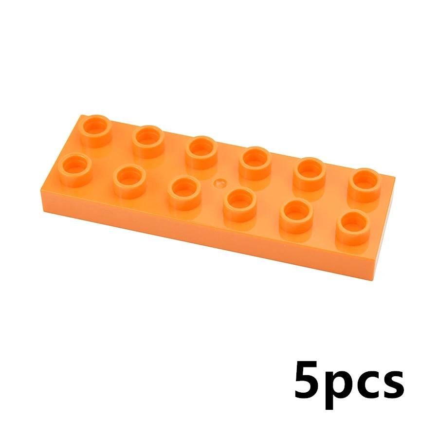 Big Size Duploes Building Blocks City Colorful Bulk Large Particle 2x2 2x4 Parts Assembled Thin Bricks Compatible Large Toy Gift