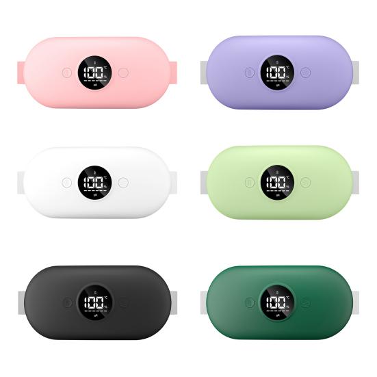 Portable Period Heating Pad Rechargeable Belt with LED Display 6 Temp & Vibration Modes Cramp Relief Massage Pad for Women