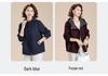 Autumn Casual Plus Size Short Windbreaker for Stylish Moms 50+