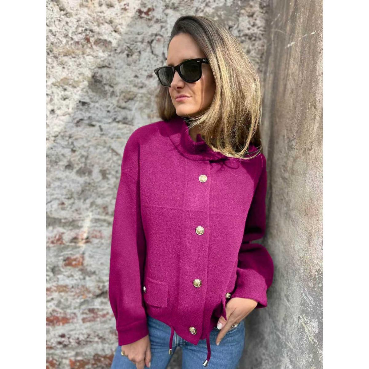 

Женский, Однотонный, Завязка, Кардиган, Однобортный, Средней длины, Теплая куртка S розы красного