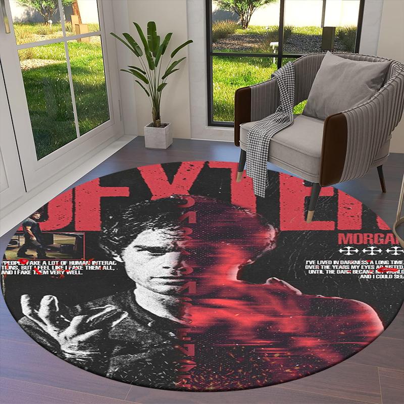 Dester Round Area Rug,Carpet Rug for Living Room Bedroom Sofa Playroom Decor,Non-slip Floor Mat9