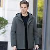 Men's 2025 Winter Removable Liner Down Jacket: Thick Warm White Duck Down Business Casual Coat
