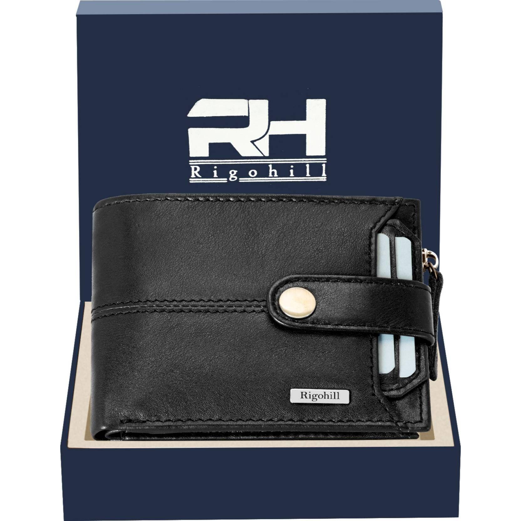 

Чоловічий повсякденний синій гаманець із натуральної шкіри RFID (10 слотів для карток)