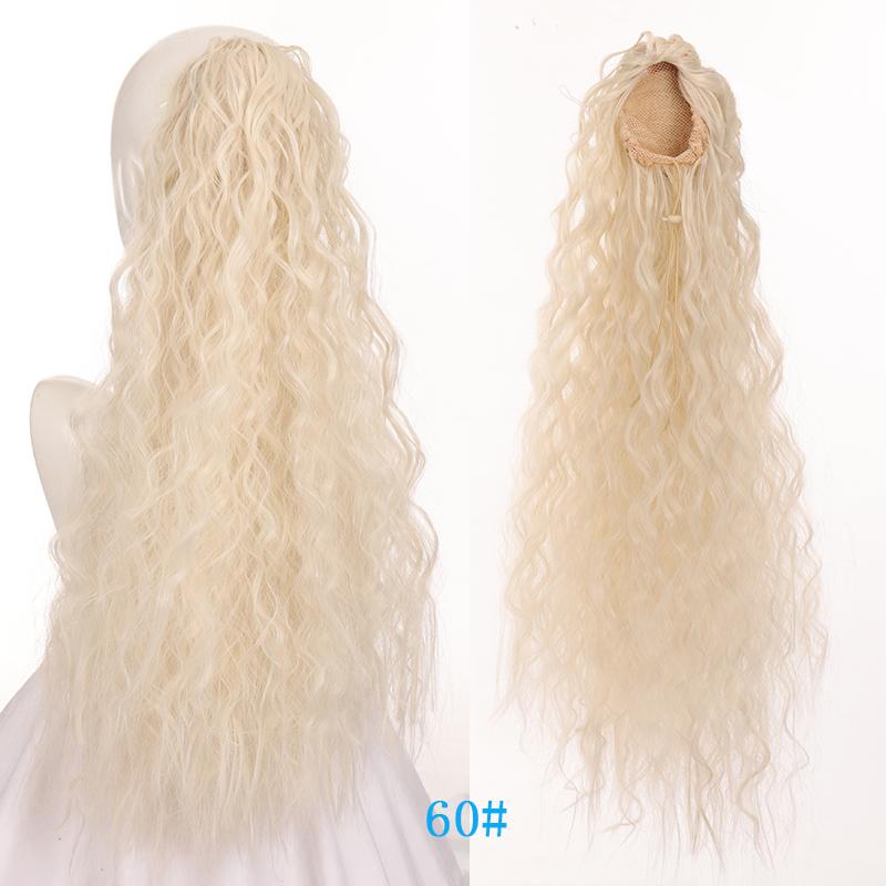 Drawstring Puff Long Kinky Afro Curly Ponytail Synthetic African American Hair Extension Ponytail Clip In Hairpiece