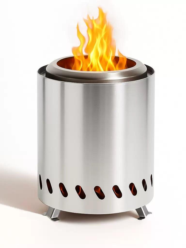 Stainless Steel Portable Smokeless Wood Stove with Legs for Camping & Outdoor Bonfires