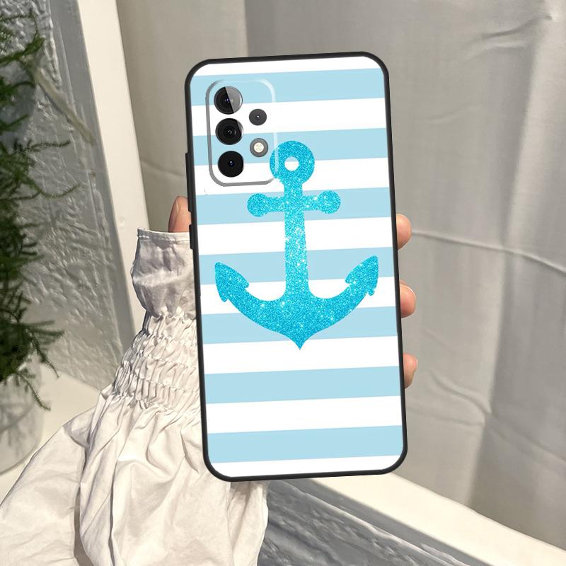 Paski Kotwica Łódź Koło Sterowe Etui Dla Samsung Galaxy A35 A55 A15 A34 A54 A14 A56 A52 A53 A16 A26 A36 A32 A12 A33 A13 A17