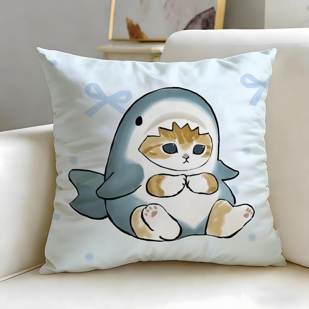 popular cartoon Mofusand Cushion Cover Soft & Easy-Wash Pillow Case – Versatile for Couch, Bed, Travel and Office