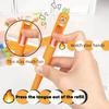 4pcs Multi-Expression Radish Shaped Gel Pens Creative Fresh Stationery Supplies, Plastic Material Black Ink Fun Easter Gifts and Party Giveaways