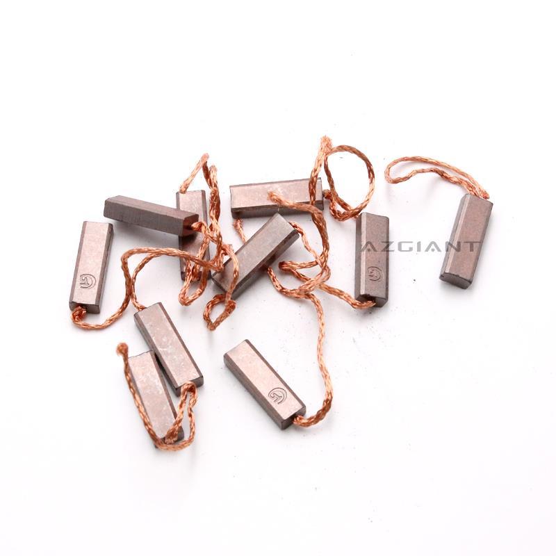 10pcs for Volkswagen Hyundai Ford Auto Generator Carbon Brush Regulator Rear Line 4.5X6.5X19mm