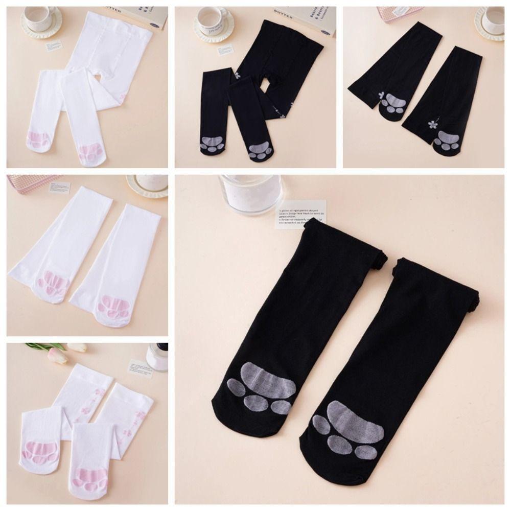Sweet Above Knee Cat Paw Long Socks Kawaii Lolita JK Thigh High Stockings Pantyhose Cat Claw Stockings Daily Wear