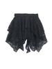 Cecese Lace Up Lace Skirt Black