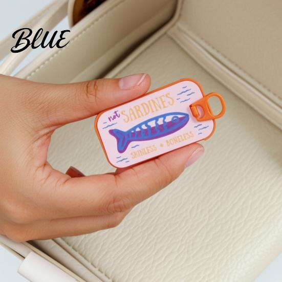 Organized Clavicle Chain Vintage Compact Box with Tin Jewelry Case Sardine Fishbone PLA Size Fashionable