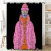 Unique Furry Shower Curtain Anime Character Home Decor Bathroom Set Artistic Pattern Modern Style Room Divider Backdrop