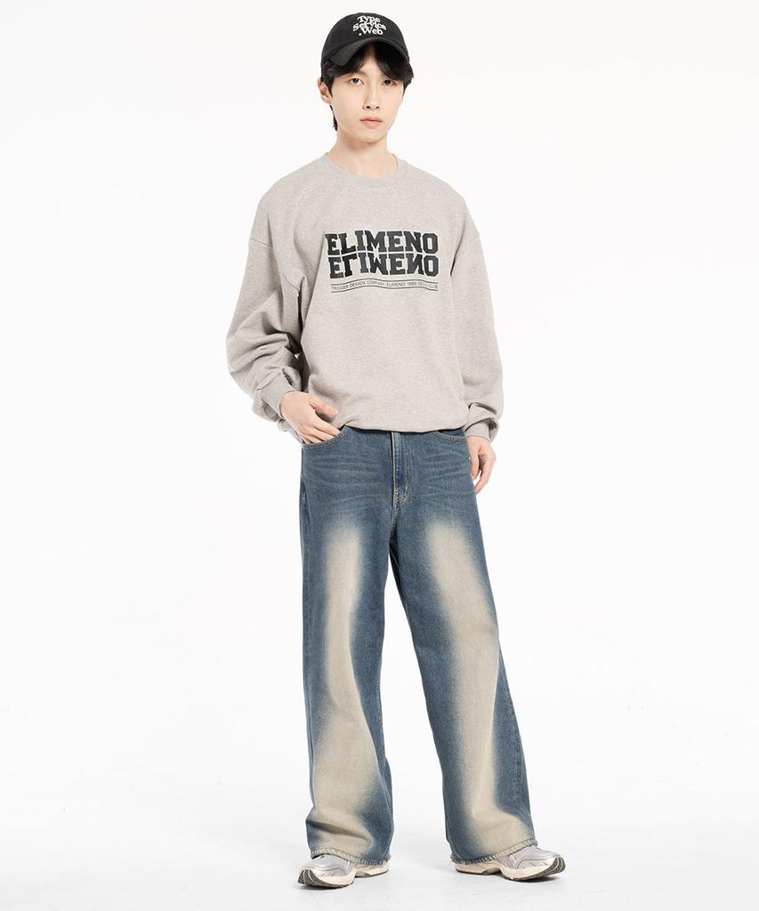 ELIMENO El Seoul Club Oversized Sweatshirt Gray (Black)