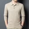 Lapel Collar Long Sleeve Men's Top