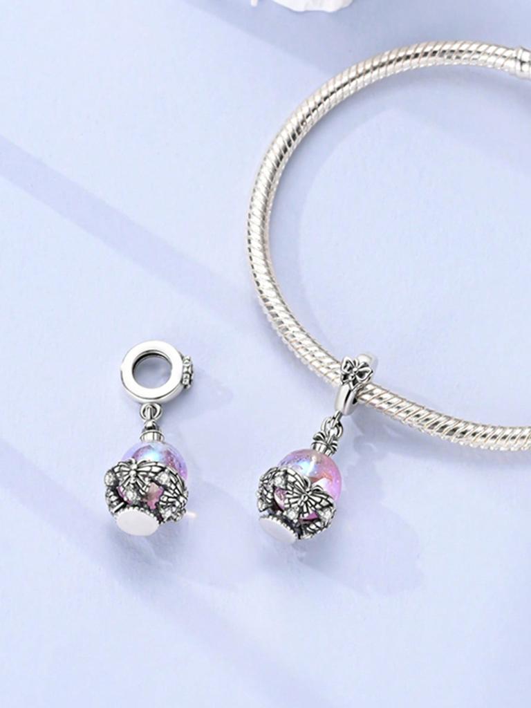 Copper Plated Original Charms Hip Hop Bear Butterfly Rose Beads Fit Bracelet Women'S Jewelry Gift