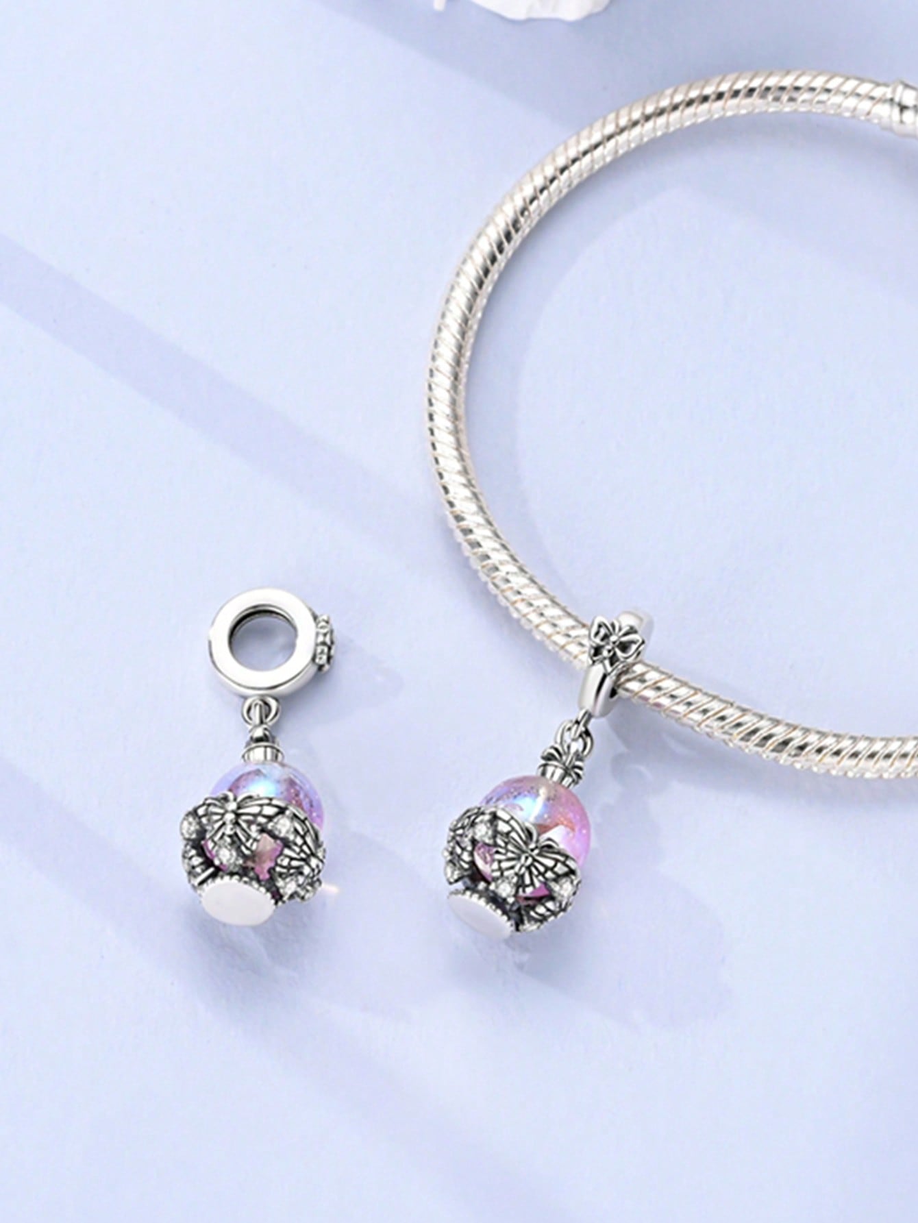 

Copper Metal Plated Authentic Original Charm Bead Components Hip Hop Bear Butterfly Rose Bead Components Compatible With Bracelet High Quality Fine
