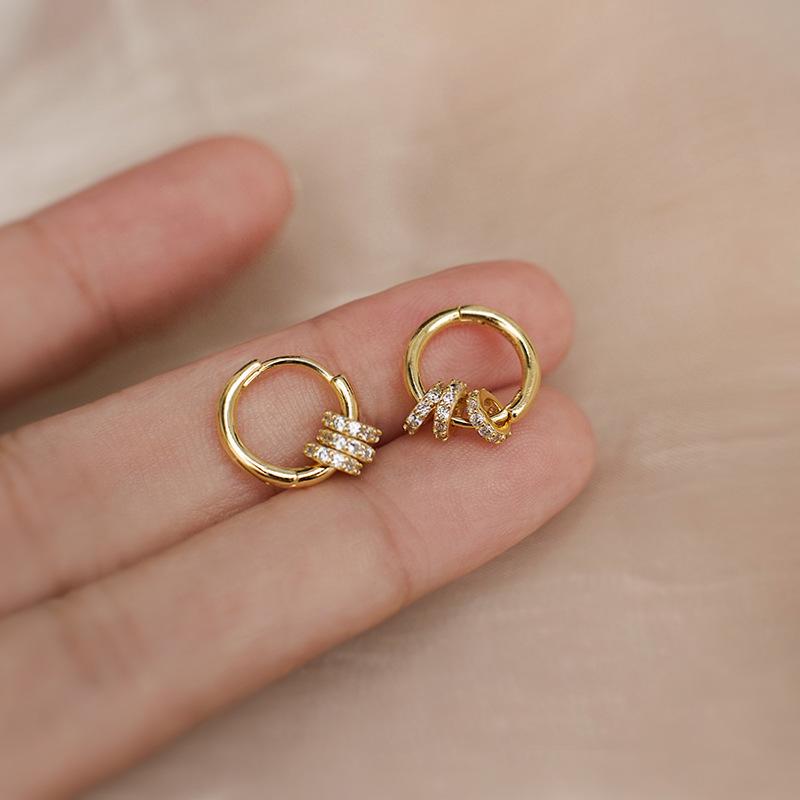 

925 Sterling Silver Sparkling Luxury Clear CZ Geometry Earrings Classic Wedding Drop Earrings For Women Jewelry золотий