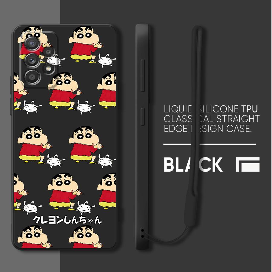 Case for Samsung Galaxy A51 A34 A13 A14 A24 A11 A12 A22 A52 A35 A15 A16 A36 A26 Phone Cover Crayon Cartoon Shin-chan