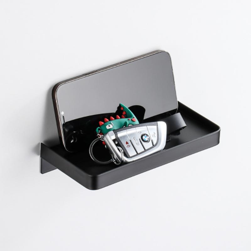 304 Stainless Steel Paper Holder Gold Black White Brushed Toilet Paper Roll Rack with Phone Shelf Bathroom Kitchen Free Punch