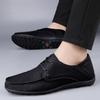 Fashion Brown Leather Men Shoes Fashion Formal Men Shoes Moccasins Italian Breathable Male Driving Shoes Black Plus Size 38-47