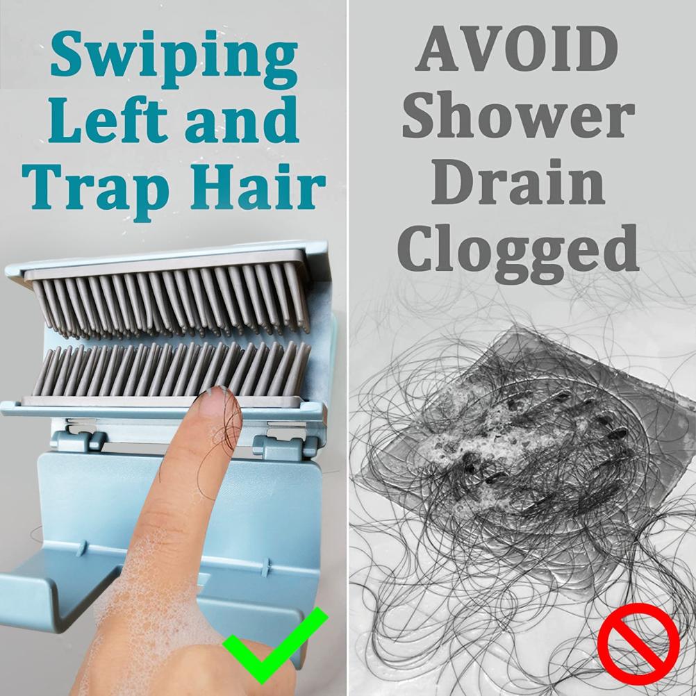Hair Catcher Shower Wall Detachable Hair Collector Wall Mount Hair Trap for Shower Drain Hair
