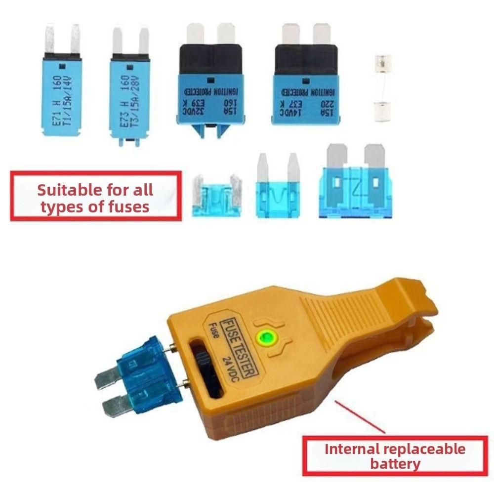Easy to Use Car Fuse Type Tester with LED Indicator Light Auto Checker Removal Tool for Car Fuse