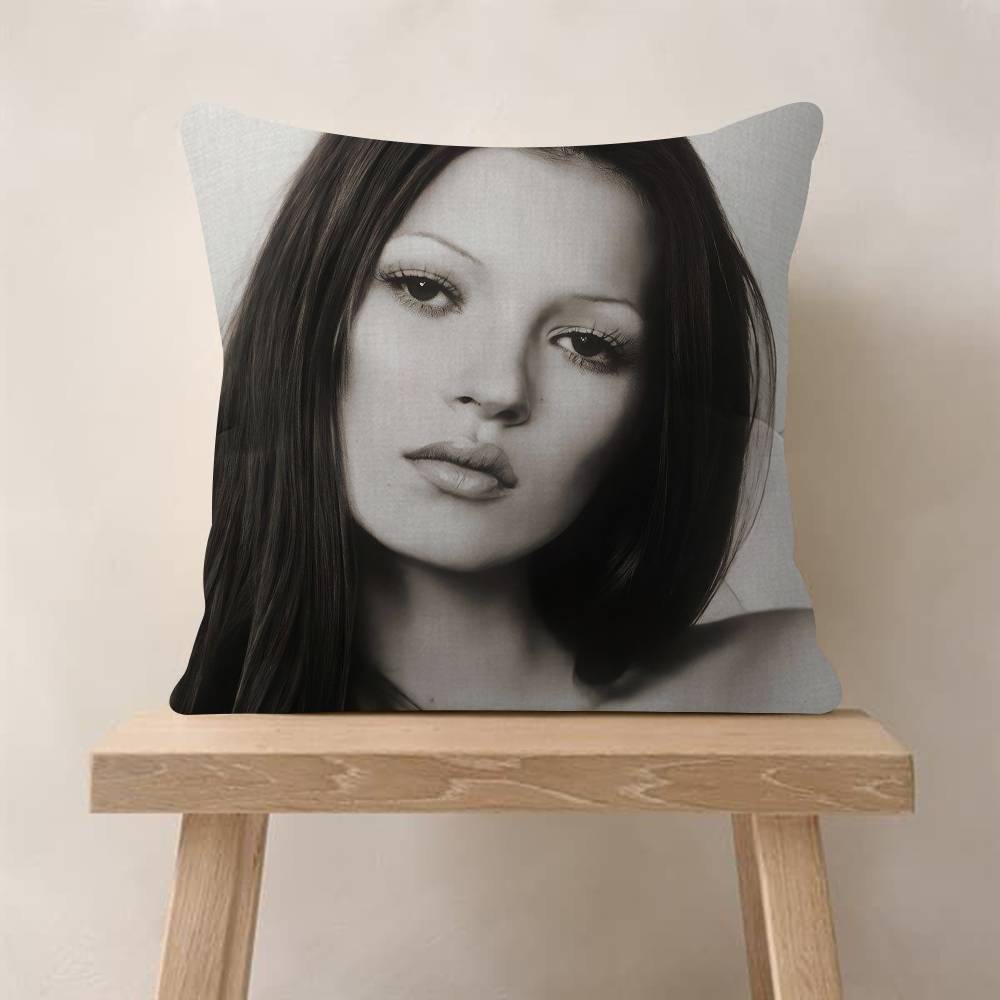 Kate Moss Fashion Modern Art Personalized Pillow Cover Kids Bedroom Wild Party Decor Pillowcase Kid Birthday Shower Gift