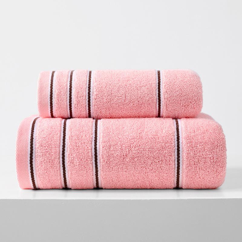 2PCS Luxurious Cotton Towel Set Ultra Soft Highly Absorbent  for Home Bathroom 100% Cotton Suitable for Adults and Children