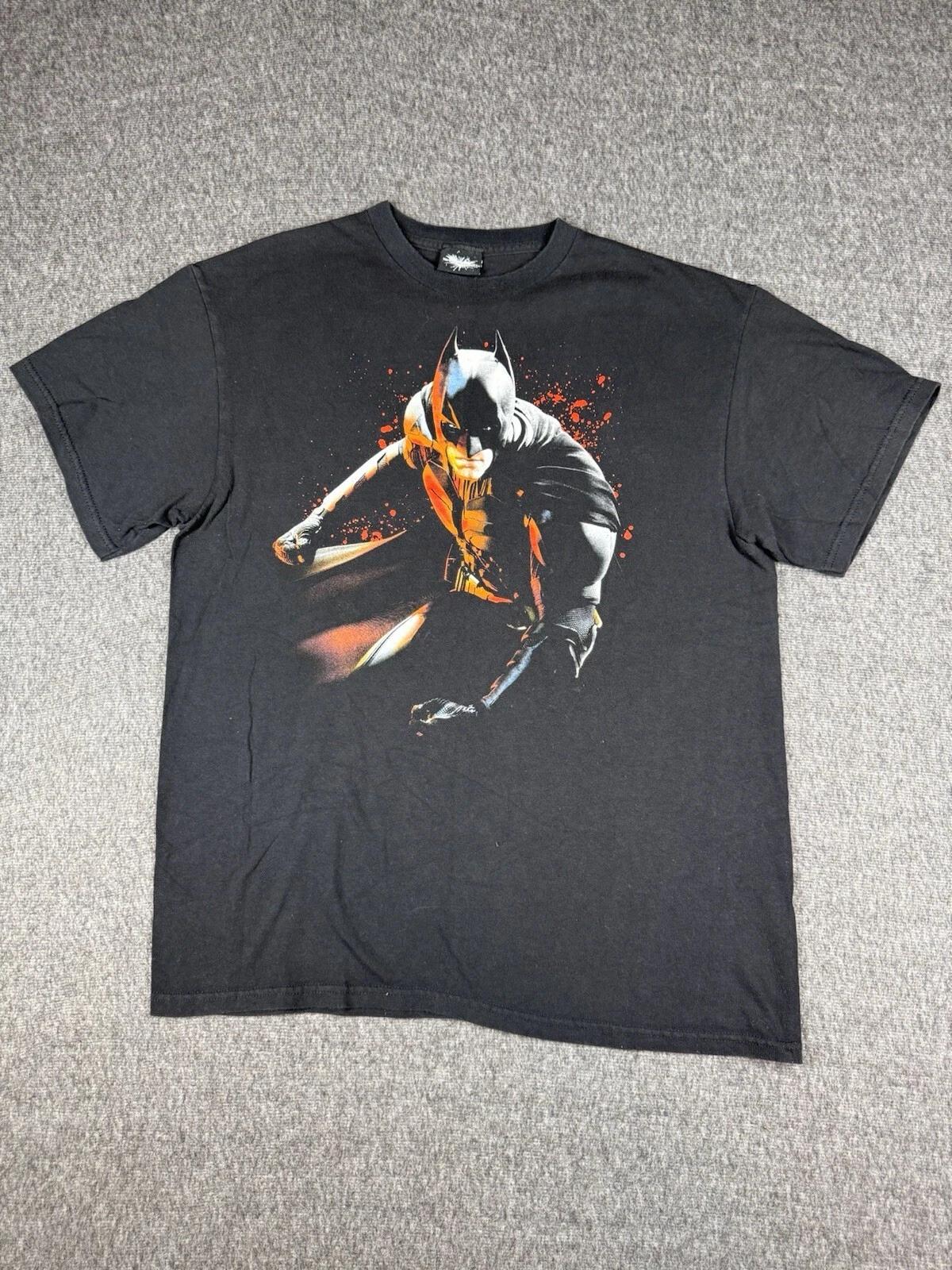 Batman Dark Knight Rises Shirt Mens M Black 2000s Promo DC Comics M