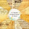 12 Sheets/Pack Retro Sheet Music Material Paper Gift Decoration Hand Account Background Diy Splicing Material Paper