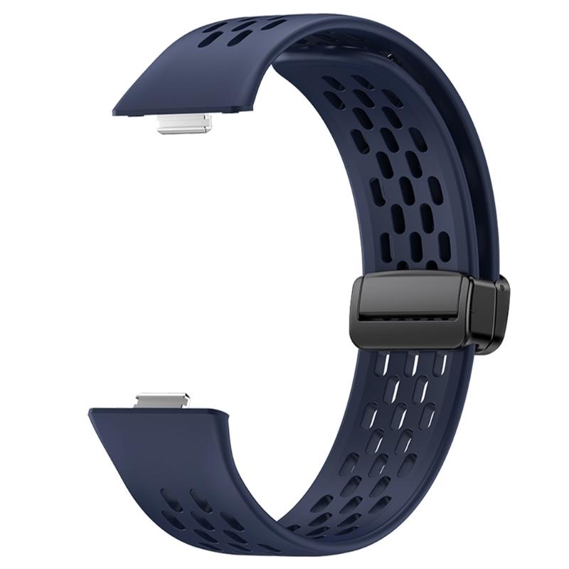 Comfortable Silicone Band with Magnetic Lock Breathable Accessory Sweat Resistant Silicone Watch Strap for Watch Fit3