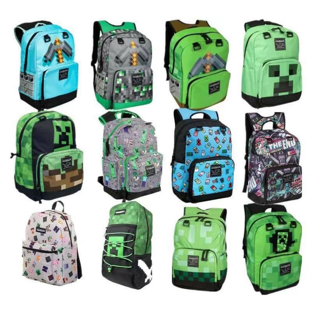 

Детский детский рюкзак для детей Рюкзак для большой вместимости Детский рюкзак Minecraft Милый рюкзак для рюкзака для детей Школьные товары с персонажами Рюкзак [SAKEYEN]