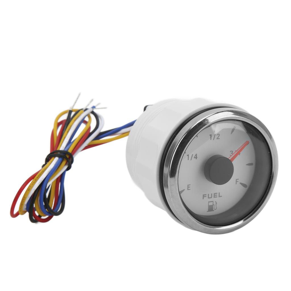 52MM Fuel Level Gauge 0‑190 Ohm  Fuel Tank Meter with 7 Color Backlight for Car Boat RV Yacht